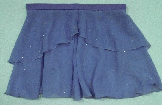 Georgette skirt with strass blue
