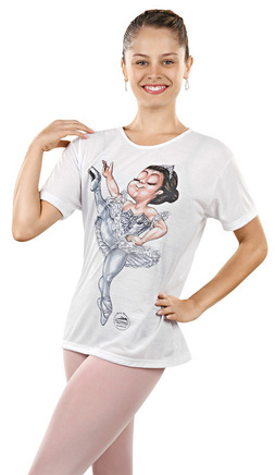 T-shirt with ballerina print