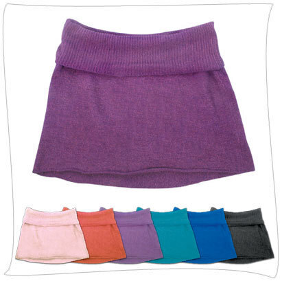 Fold down high waist skirt