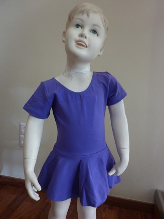 Leotard with attached skirt